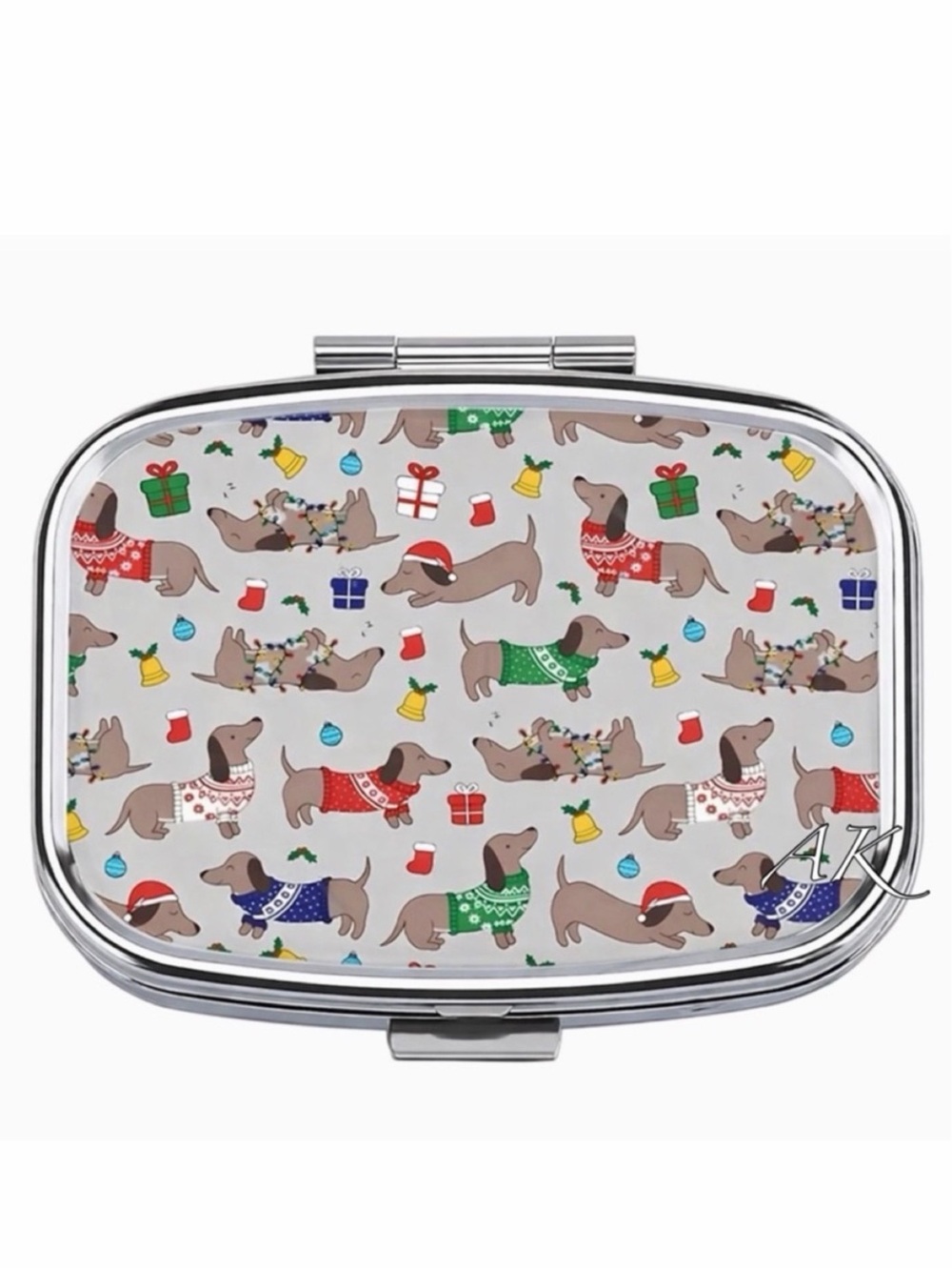 Dachshunds in Sweaters Pill Box 🐾 Doxie Wiener